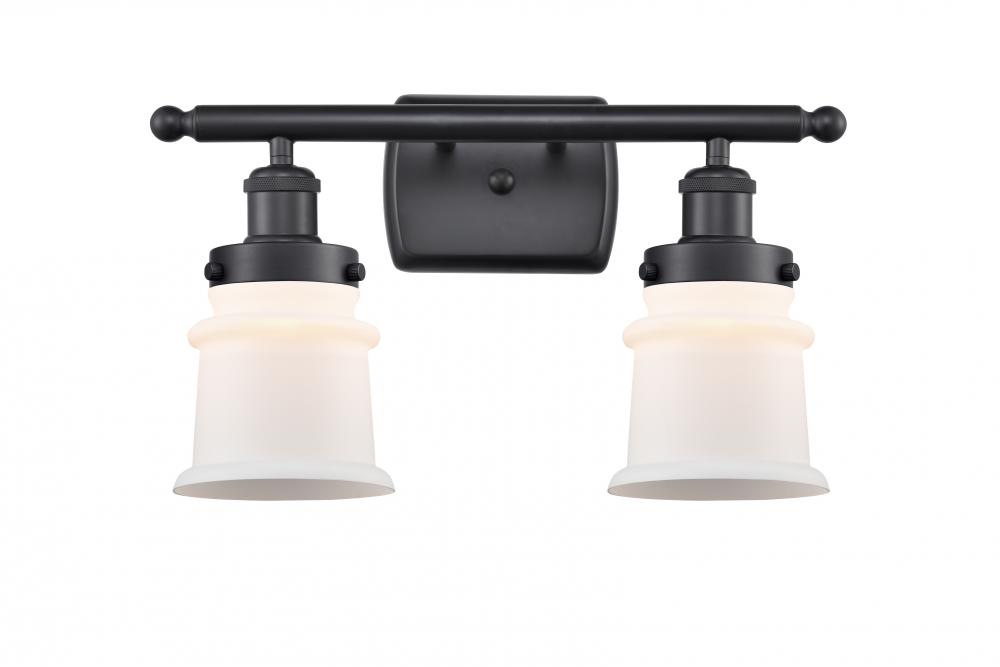 Canton - 2 Light - 16 inch - Matte Black - Bath Vanity Light