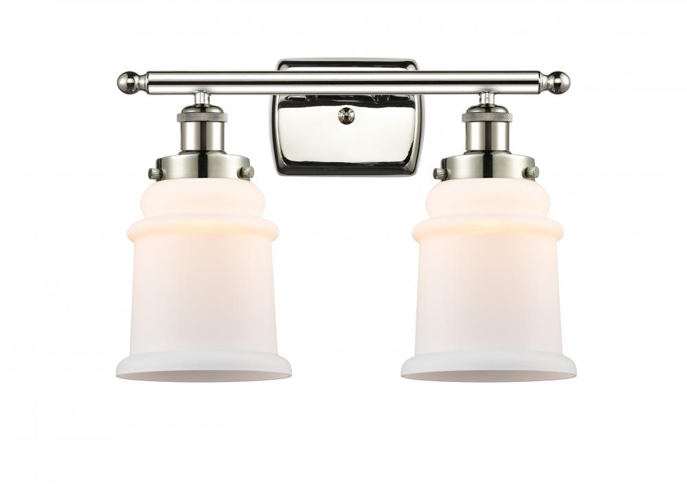 Canton - 2 Light - 16 inch - Polished Nickel - Bath Vanity Light