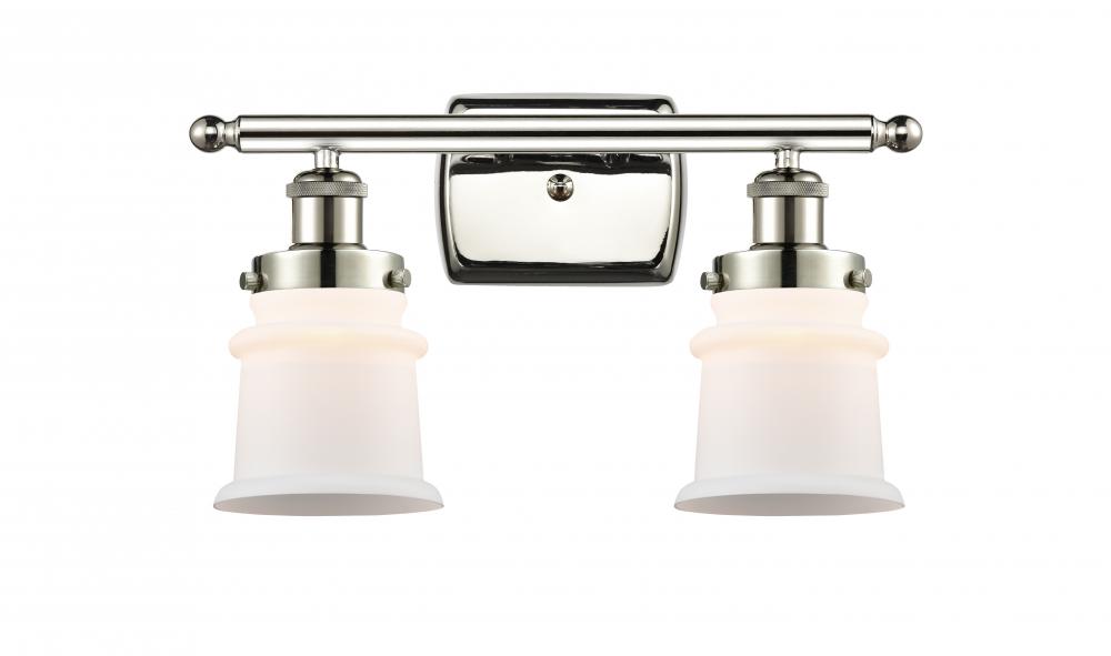 Canton - 2 Light - 16 inch - Polished Nickel - Bath Vanity Light