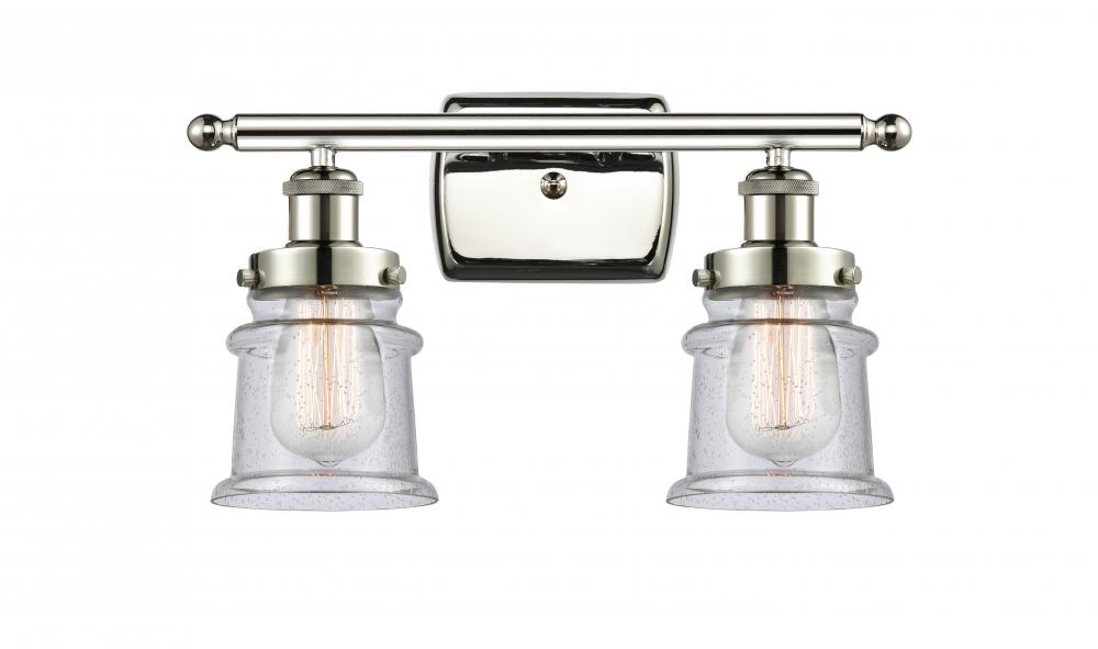 Canton - 2 Light - 16 inch - Polished Nickel - Bath Vanity Light