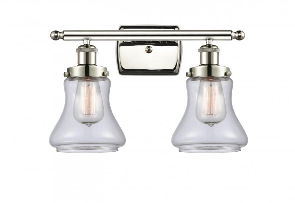 Bellmont - 2 Light - 16 inch - Polished Nickel - Bath Vanity Light