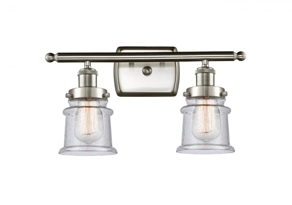 Canton - 2 Light - 16 inch - Brushed Satin Nickel - Bath Vanity Light