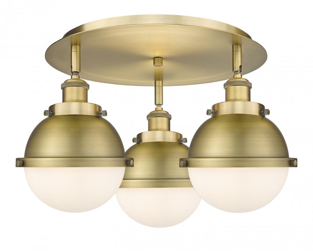 Ballston Urban - 3 Light - 19 inch - Brushed Brass - Flush Mount