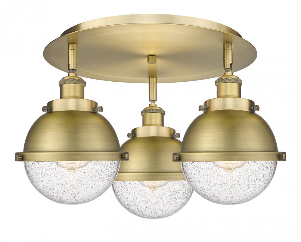 Ballston Urban - 3 Light - 19 inch - Brushed Brass - Flush Mount