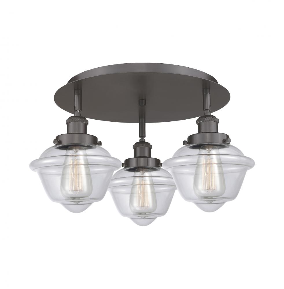 Oxford - 3 Light - 19 inch - Oil Rubbed Bronze - Flush Mount