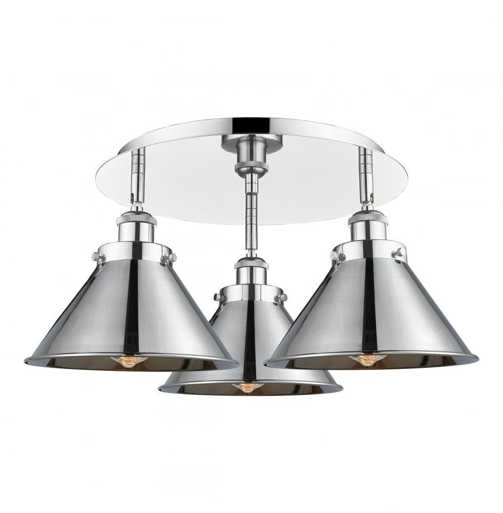 Ballston Urban - 3 Light - 20 inch - Polished Chrome - Flush Mount