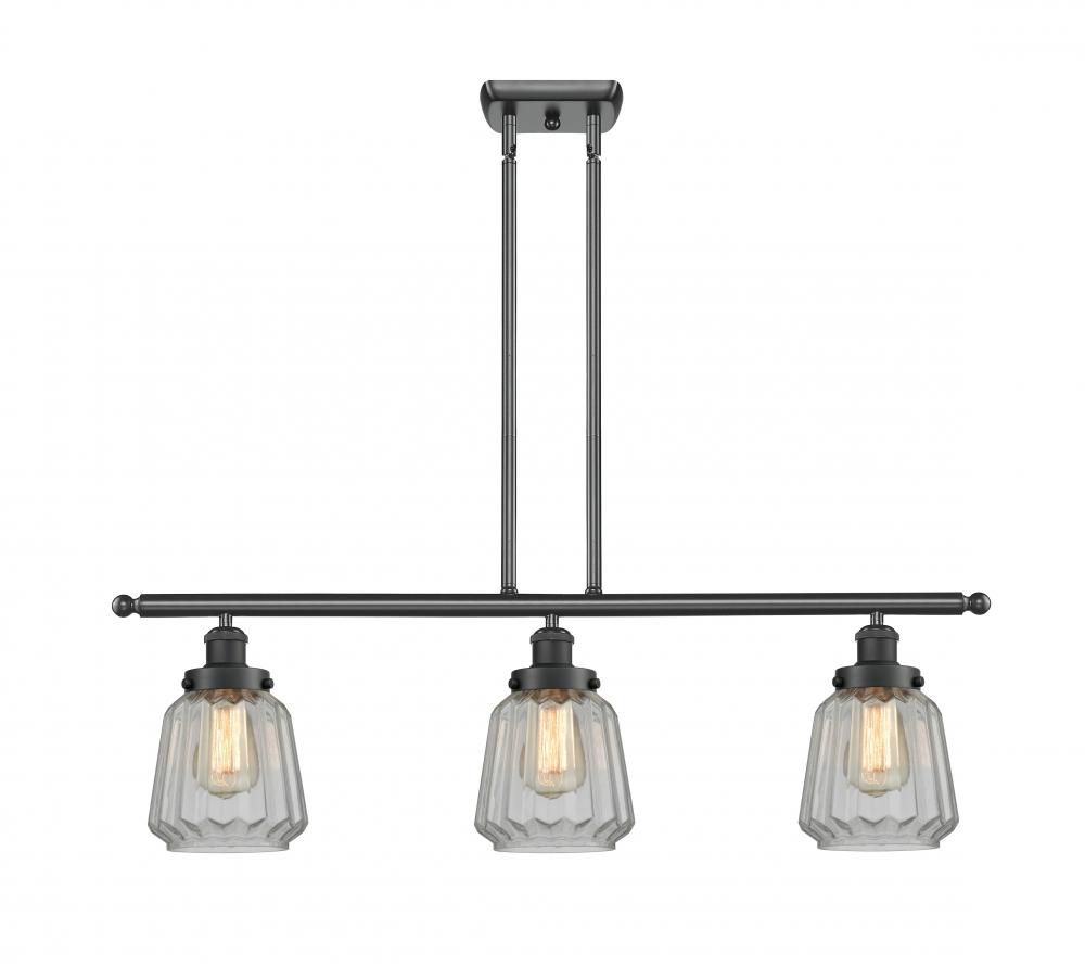 Chatham - 3 Light - 36 inch - Matte Black - Stem Hung - Island Light