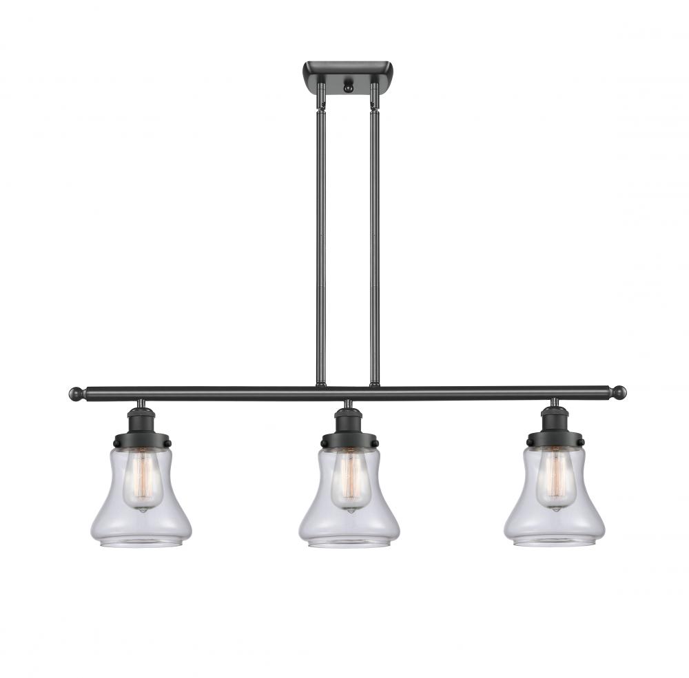 Bellmont - 3 Light - 36 inch - Matte Black - Stem Hung - Island Light