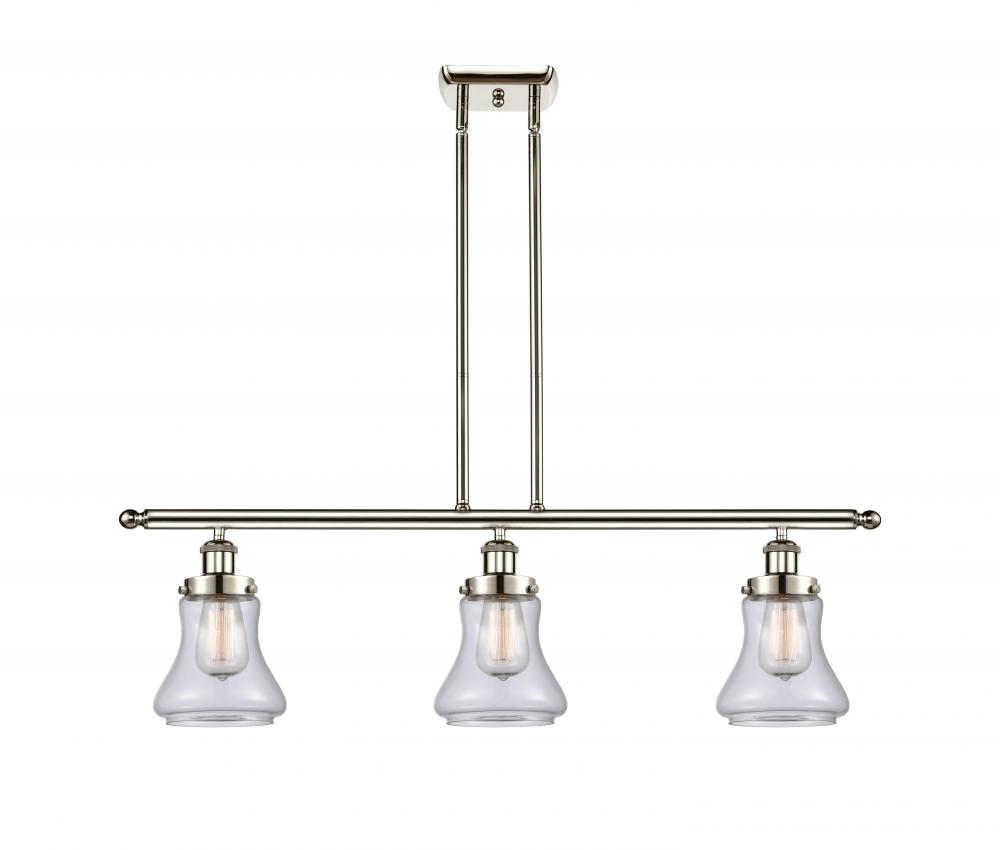 Bellmont - 3 Light - 36 inch - Polished Nickel - Stem Hung - Island Light