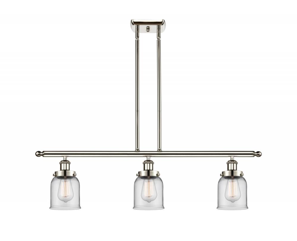 Bell - 3 Light - 36 inch - Polished Nickel - Stem Hung - Island Light