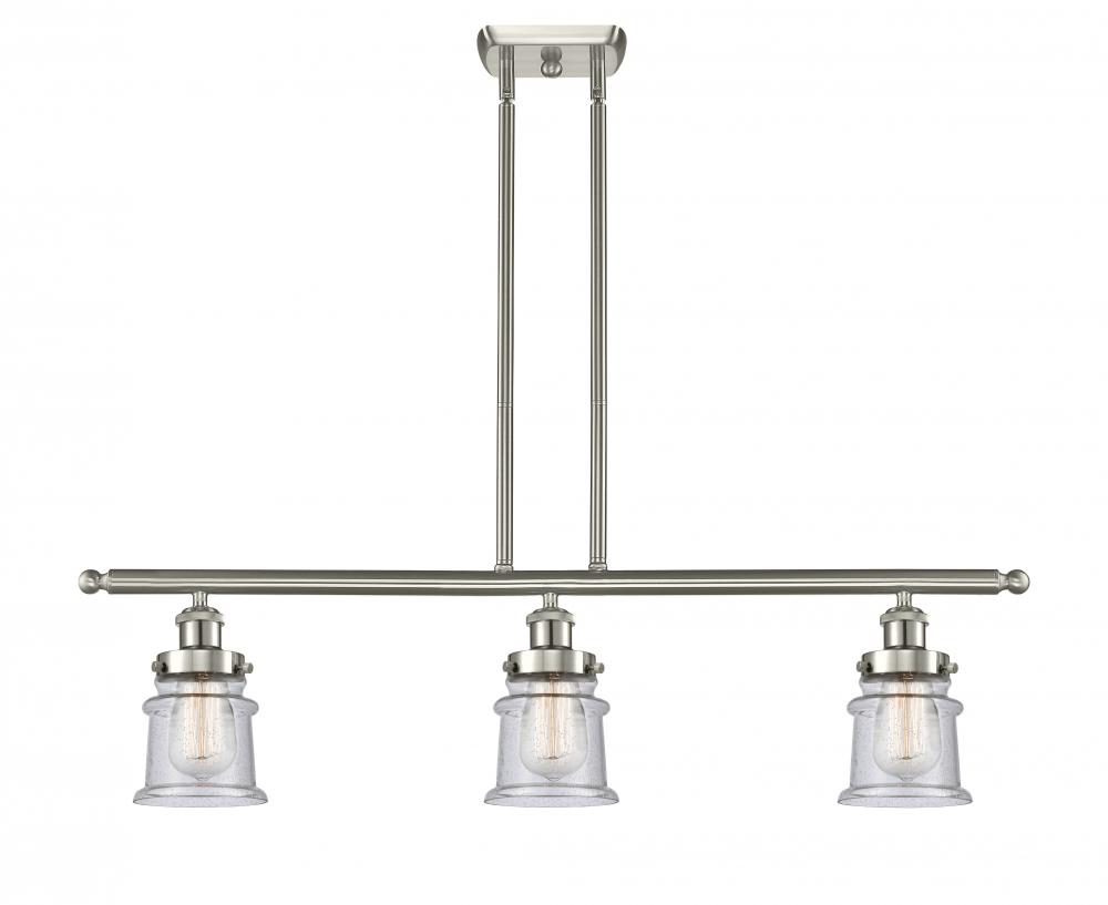 Canton - 3 Light - 36 inch - Brushed Satin Nickel - Stem Hung - Island Light