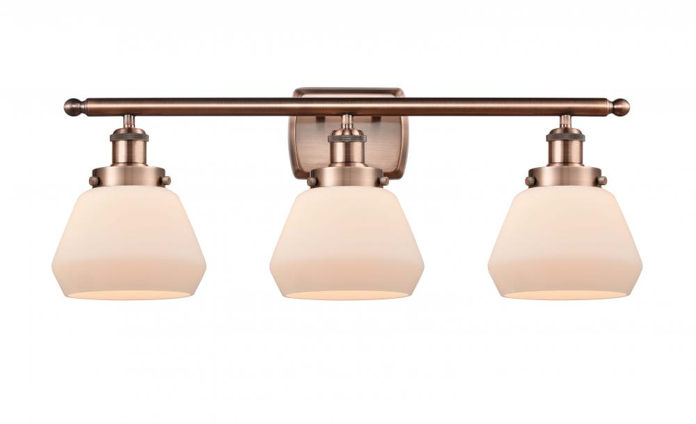 Fulton - 3 Light - 26 inch - Antique Copper - Bath Vanity Light