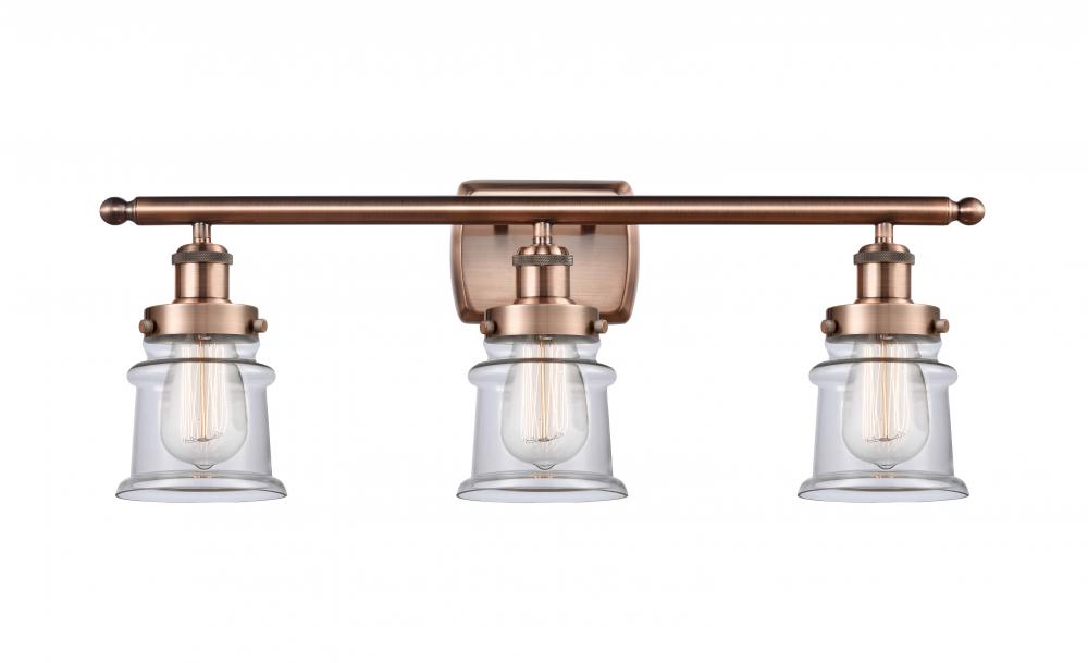 Canton - 3 Light - 26 inch - Antique Copper - Bath Vanity Light