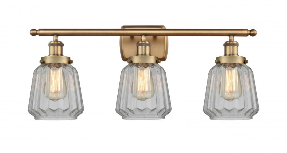 Chatham - 3 Light - 26 inch - Brushed Brass - Bath Vanity Light