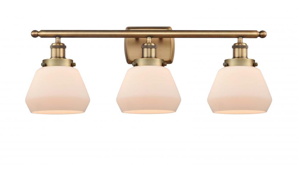 Fulton - 3 Light - 26 inch - Brushed Brass - Bath Vanity Light