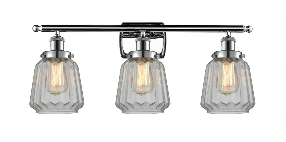 Chatham - 3 Light - 26 inch - Polished Chrome - Bath Vanity Light