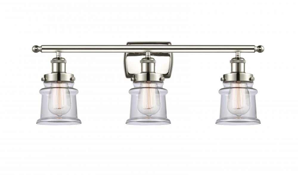 Canton - 3 Light - 26 inch - Polished Nickel - Bath Vanity Light