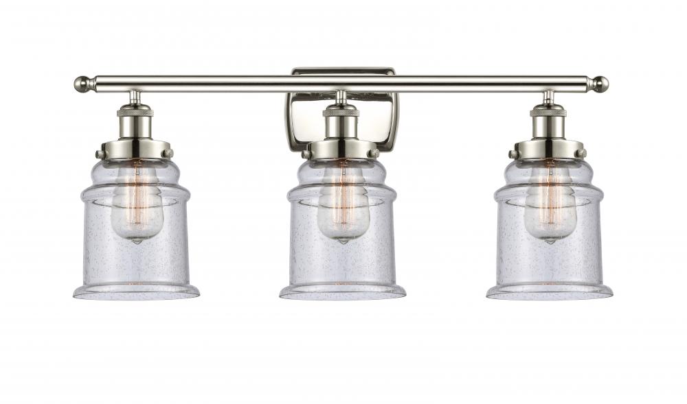 Canton - 3 Light - 26 inch - Polished Nickel - Bath Vanity Light