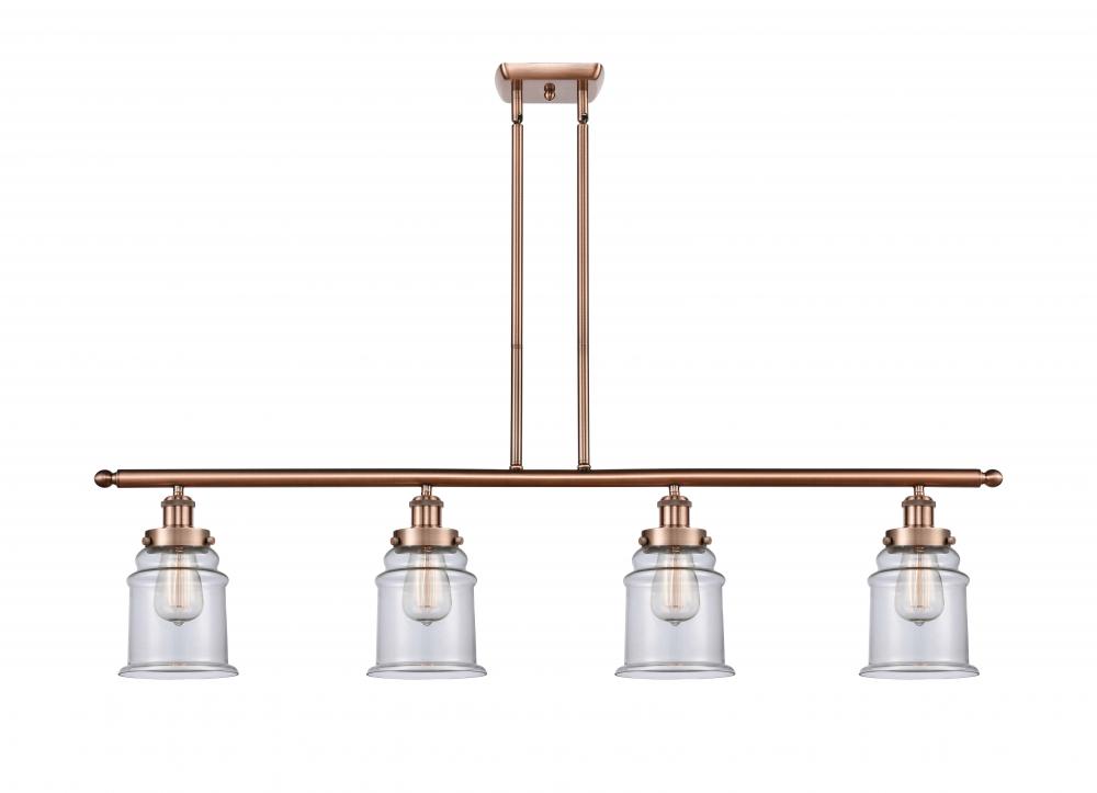 Canton - 4 Light - 48 inch - Antique Copper - Stem Hung - Island Light