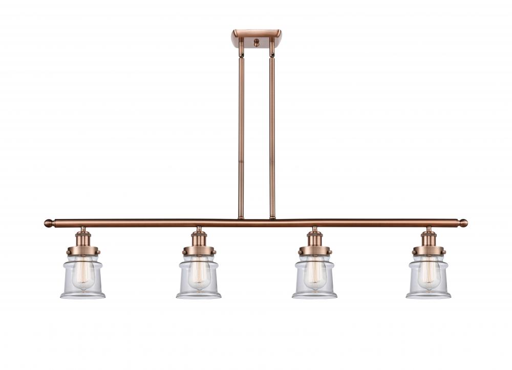 Canton - 4 Light - 48 inch - Antique Copper - Stem Hung - Island Light