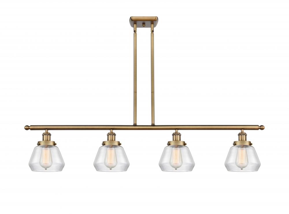 Fulton - 4 Light - 48 inch - Brushed Brass - Stem Hung - Island Light