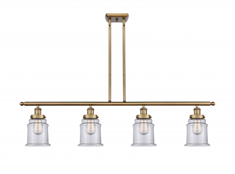 Canton - 4 Light - 48 inch - Brushed Brass - Stem Hung - Island Light