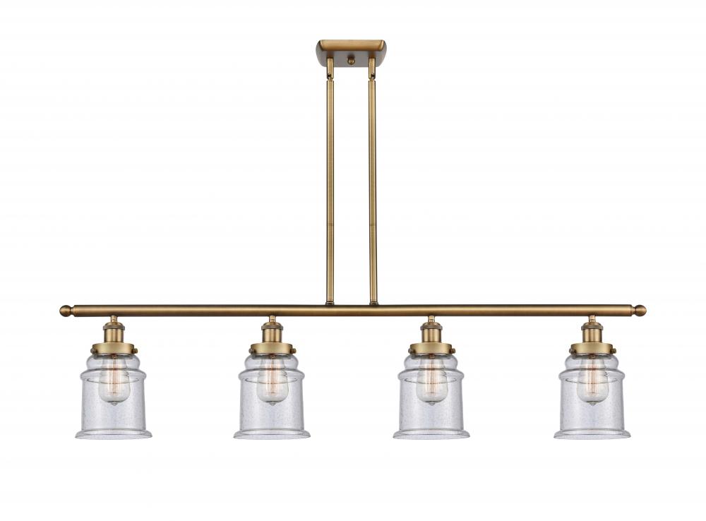 Canton - 4 Light - 48 inch - Brushed Brass - Stem Hung - Island Light