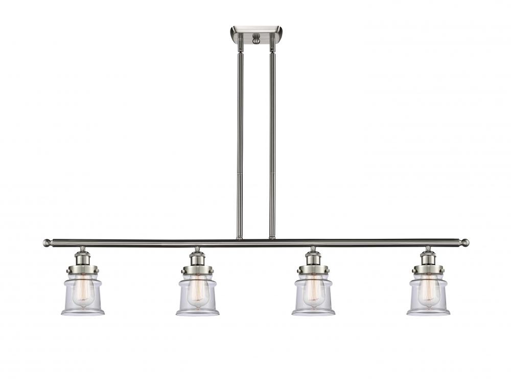 Canton - 4 Light - 48 inch - Brushed Satin Nickel - Stem Hung - Island Light