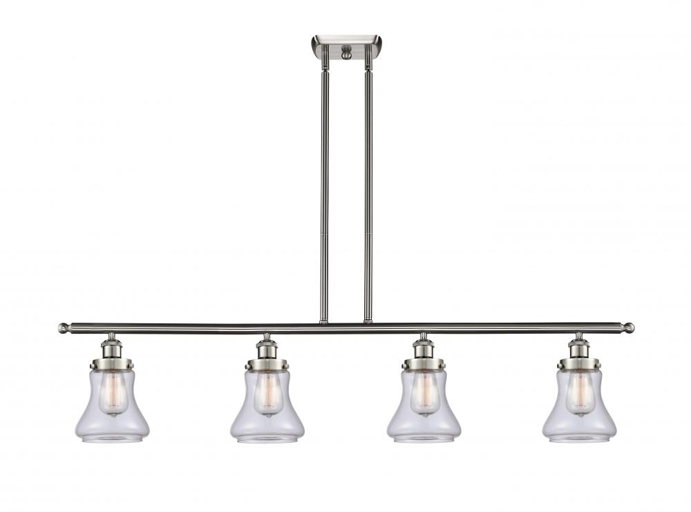 Bellmont - 4 Light - 48 inch - Brushed Satin Nickel - Stem Hung - Island Light