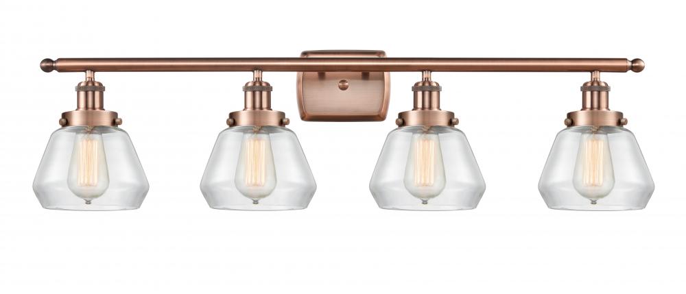 Fulton - 4 Light - 36 inch - Antique Copper - Bath Vanity Light