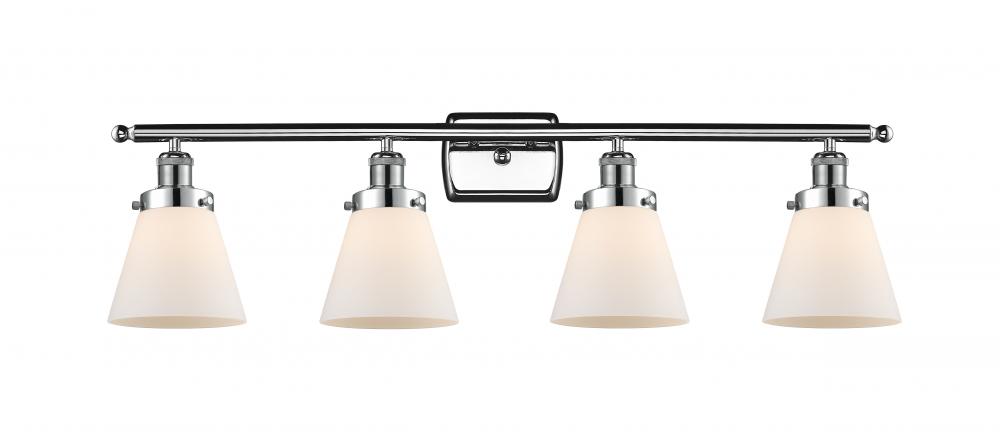 Cone - 4 Light - 36 inch - Polished Chrome - Bath Vanity Light