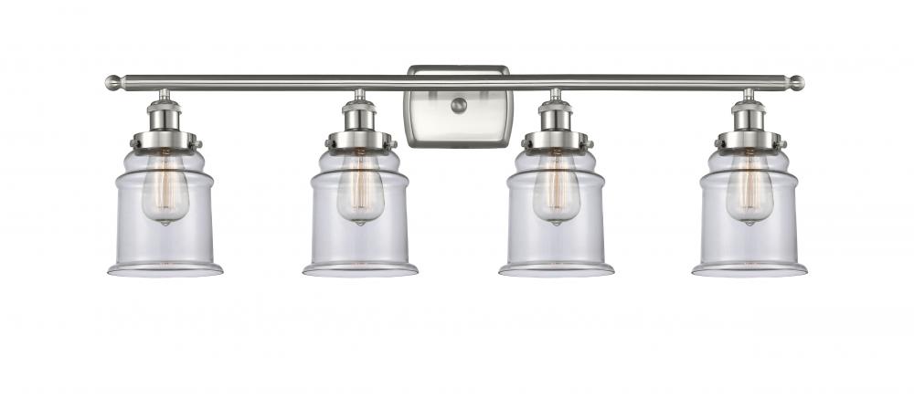 Canton - 4 Light - 36 inch - Brushed Satin Nickel - Bath Vanity Light