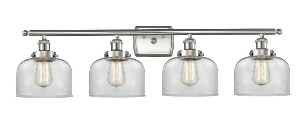 Bell - 4 Light - 38 inch - Brushed Satin Nickel - Bath Vanity Light