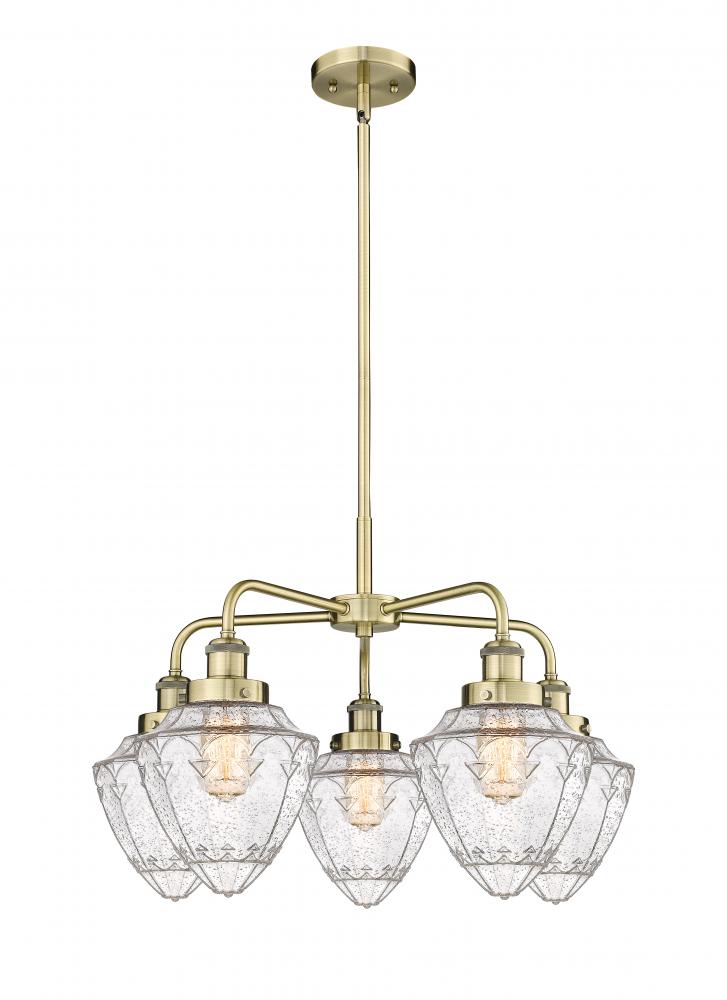 Bullet - 5 Light - 24 inch - Antique Brass - Chandelier