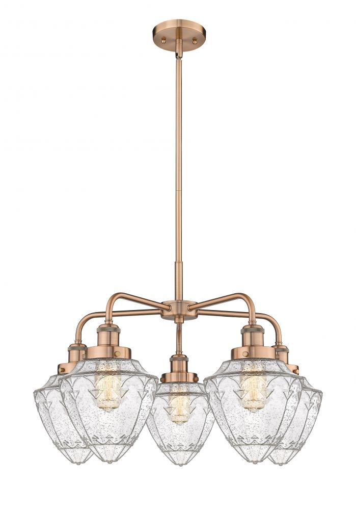 Bullet - 5 Light - 24 inch - Antique Copper - Chandelier