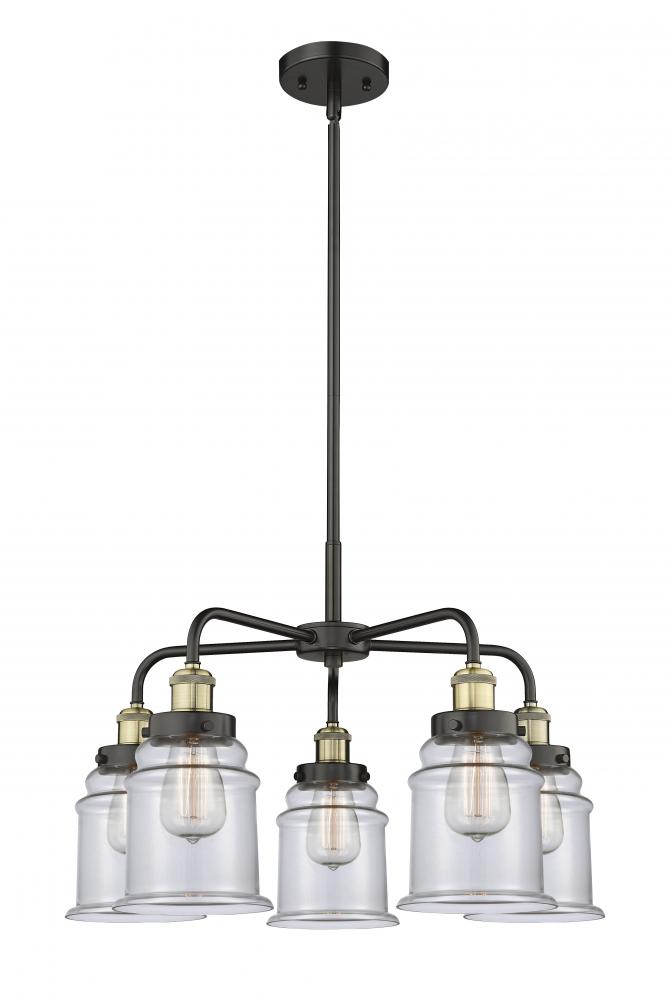 Canton - 5 Light - 25 inch - Black Antique Brass - Chandelier