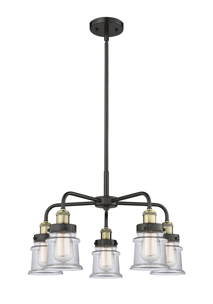 Canton - 5 Light - 24 inch - Black Antique Brass - Chandelier