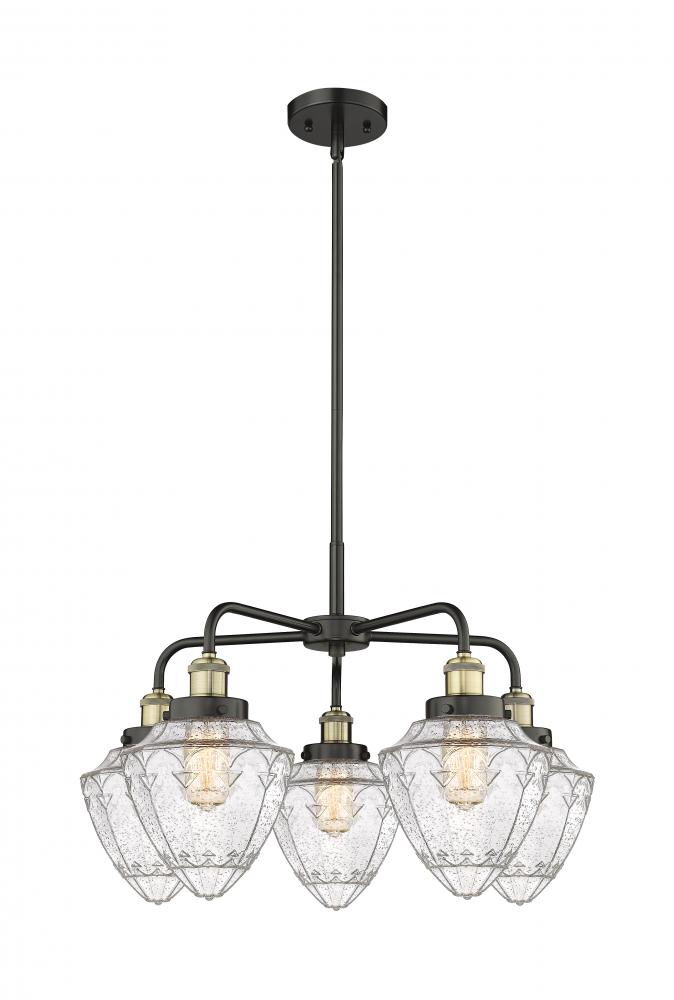 Bullet - 5 Light - 24 inch - Black Antique Brass - Chandelier