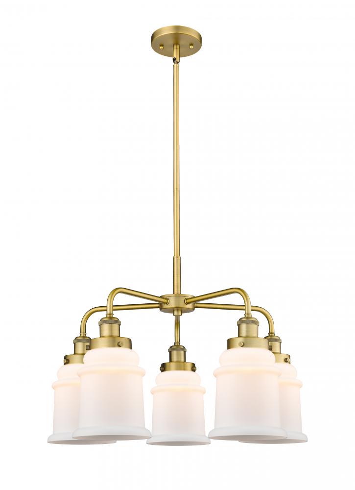 Canton - 5 Light - 25 inch - Brushed Brass - Chandelier