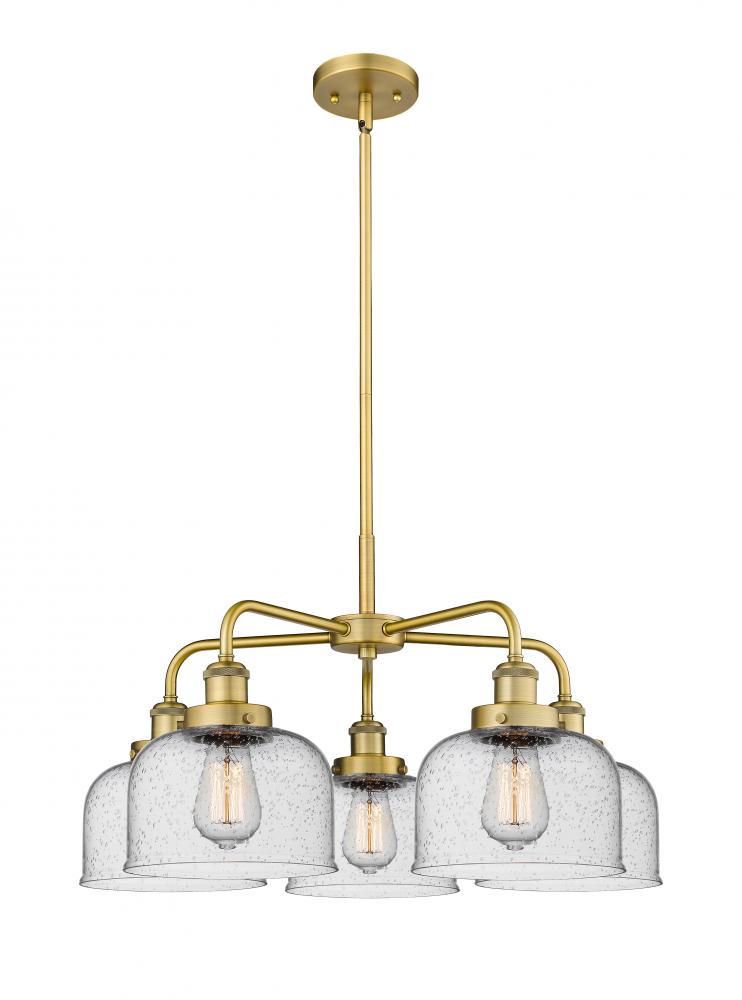 Cone - 5 Light - 26 inch - Brushed Brass - Chandelier