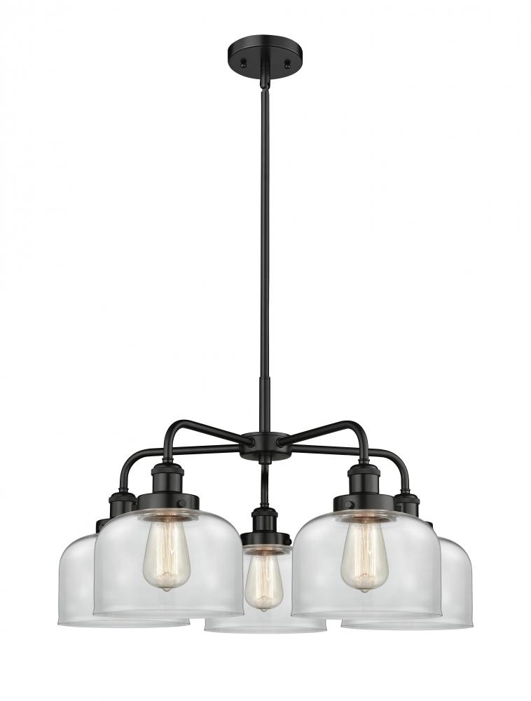 Cone - 5 Light - 26 inch - Matte Black - Chandelier