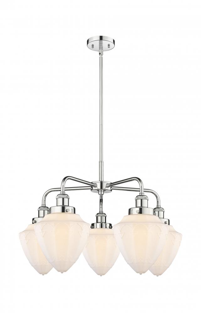 Bullet - 5 Light - 24 inch - Polished Chrome - Chandelier