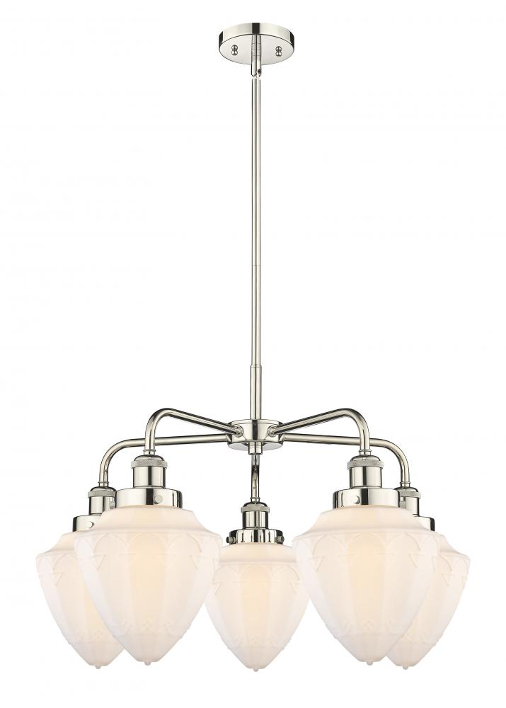 Bullet - 5 Light - 24 inch - Polished Nickel - Chandelier