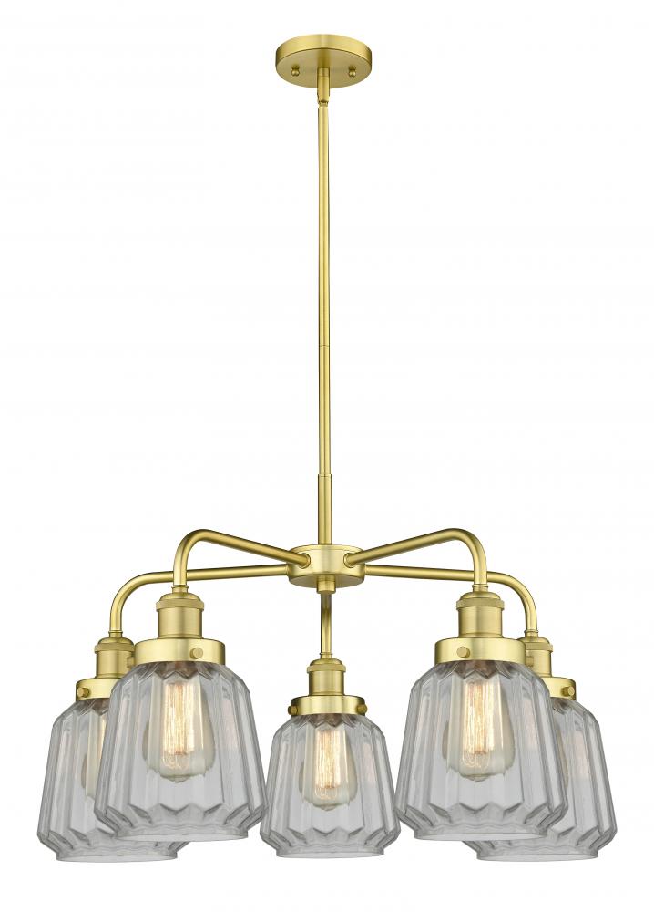 Chatham - 5 Light - 26 inch - Satin Gold - Chandelier