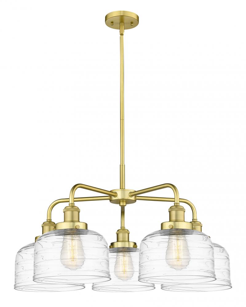 Bell - 5 Light - 26 inch - Satin Gold - Chandelier