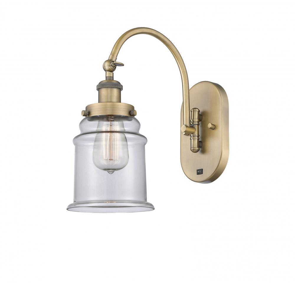 Canton - 1 Light - 7 inch - Brushed Brass - Sconce