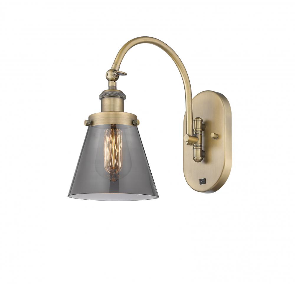 Cone - 1 Light - 6 inch - Brushed Brass - Sconce