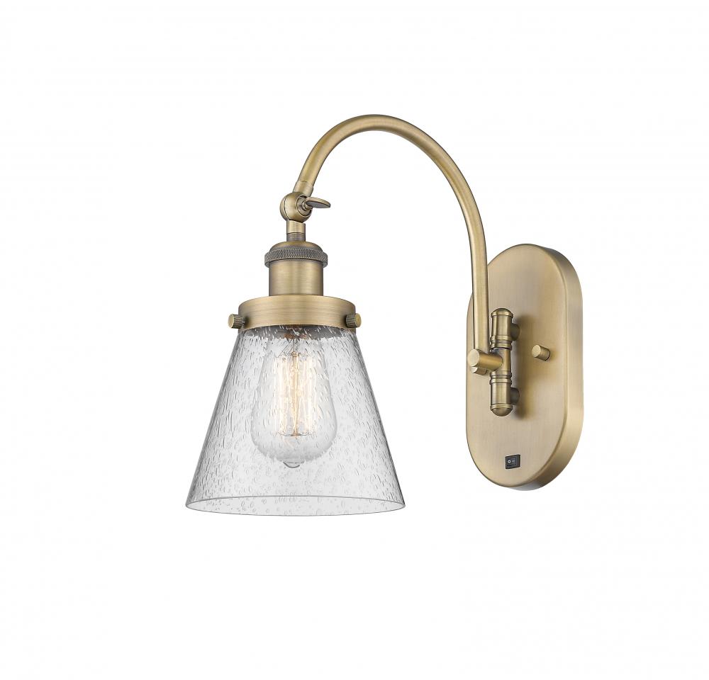 Cone - 1 Light - 6 inch - Brushed Brass - Sconce