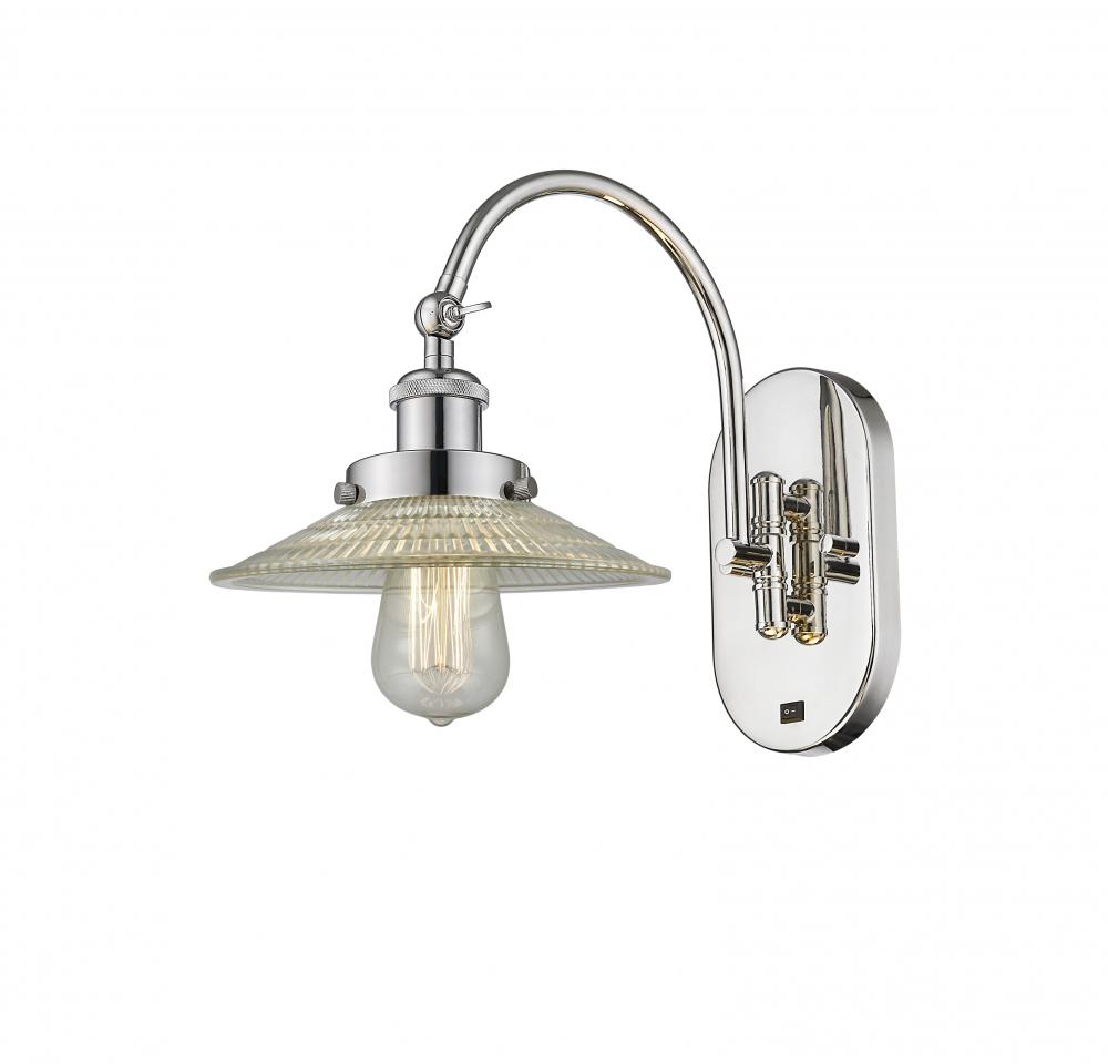 Halophane - 1 Light - 9 inch - Polished Nickel - Sconce