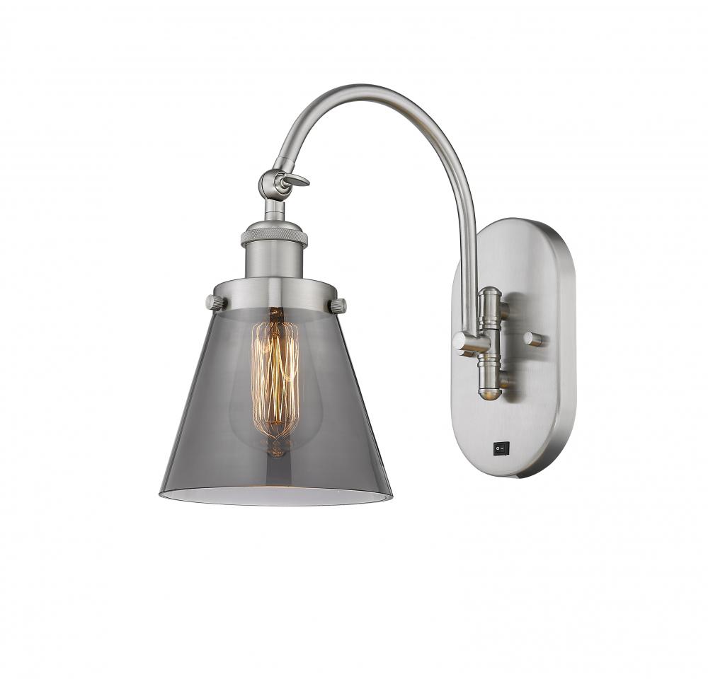 Cone - 1 Light - 6 inch - Brushed Satin Nickel - Sconce